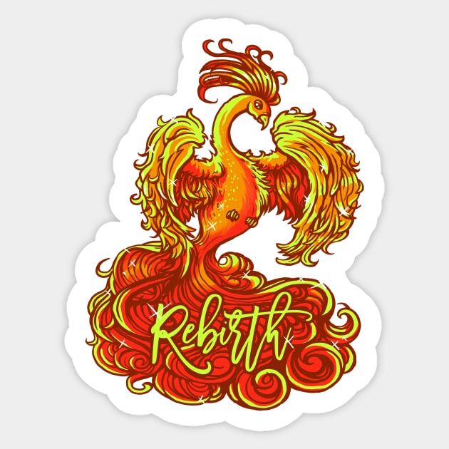 Phoenix rebirth Sticker by VisAnastasis